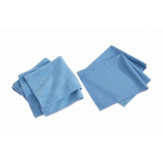 Medline # MDT217649 - CLOTH, MICROFIBER, CLEANING, LT BLUE, 12X12, 250 EA/CS, 10 BX/CS