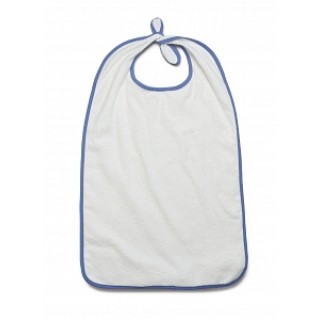 Medline # MDTAB5B38WHI - BIB, ADULT, TERRY, TIE, 12 OZ, WHITE, 21X38, 12/DZ