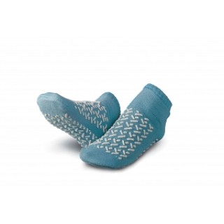 Medline # MDTDBLTREADM - SLIPPER, DOUBLE TREAD, MEDIUM, GREEN, 48 PR/CS
