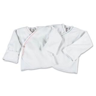 Medline # MDTDDR075NB - SHIRT, BABY, SNAPSIDE, SHORT SLV, WHT, 12MO, 12 EA/DZ, 1 DZ/CS