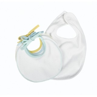 Medline # MDTDDR1023 - BIB, BABY, KNIT, WHT, WHITE TRIM, 12 EA/DZ, 6 DZ/CS