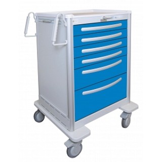 Medline # MPH01WMLA9 - CART, LIGHT ALUM, 6-DRAWER, 4-3