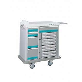 Medline # MPH01WMLAC13 - CART, MED, 5-DRAWER, W/BINS, EACH