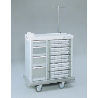 Medline # MPH01WMLAC9 - CART, MED, 5-DRAWER, W/OPTION OF BIN SIZE, EACH
