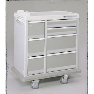 Medline # MPH01WMLLTC3 - CART, MED, 7-DRAWER, PUNCH CARD, W/NARC BX, EACH