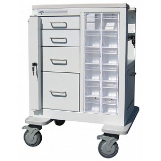 Medline # MPH01WMLP1 - CART, PHLEBOTOMY, 4-DRW, W/GATELOCK, EACH