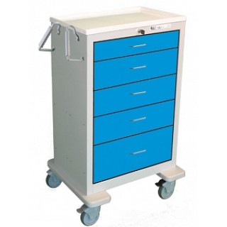 Medline # MPH01WMLS5 - CART, STEEL, 5-DRAWER, EACH