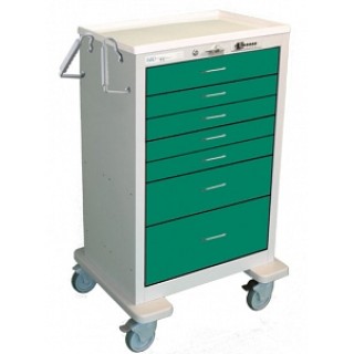 Medline # MPH01WMLS7 - CART, STEEL, 7-DRAWER, 1-4