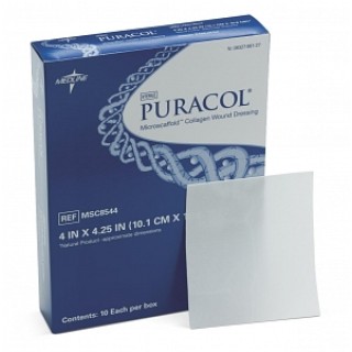 Medline # MSC8544BB - DRESSING, COLLAGEN, PURACOL, STRL, 4X4.25, EACH