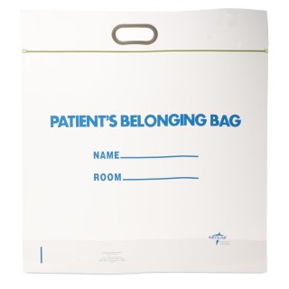 Medline # NON026331 - BAG, PATIENT BELONGING, ZIPPER, 20X21, CLEAR, 200 EA/CS