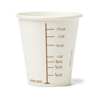 Medline # NON05003BARIUM - CUP, 3 OZ MED CUP W/GRAD, PAPER, 40/125'S, 125/PK