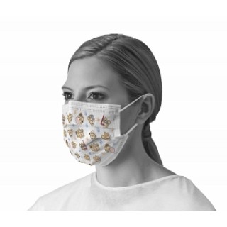 Medline # NONBUDDYEL - MASK, FACE, PRODECURE, EARLOOPS, PEDIATRIC P, 300/CS