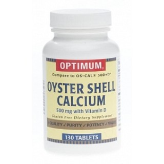 Generic # 13001 - OYSTER CALC 500MG VIT D 200IU TAB 130/BT, 1 BT/BT, 1 BT/EA