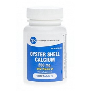 Generic # 73101 - CALCIUM, OYSTER, 250MG+VIT D TAB, 100/BT, EACH