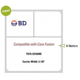 PDC Healthcare # TD75-23162BD - LABEL, COATED, THERMAL, CFBD, 2 3/16X2, WHITE, 1600/BX