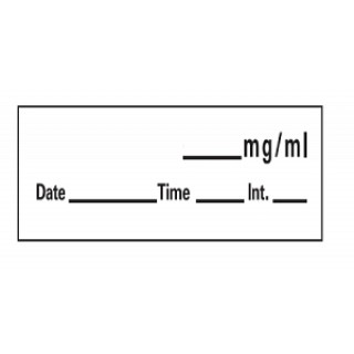 PDC Healthcare # LAN-20D20 - LABEL, SUCCINYLCHOLINE, FLR RED 1 1/2X1/2, 600/RL