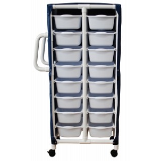 Medline # 360-16-T - CART, ROYALBLUE, 16 BINS, 36.5LX60HX21.5INW, EACH