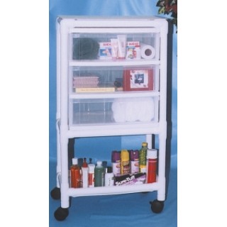 Medline # PVCM3U3DMRI - CART, UNIVERSAL, 3 DRAWER, 1 SHELF, MRI, EACH