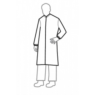 Dupont # PC271SWHLG00300B - FROCK, PROCLEAN, ELASTIC, BOUND NECK, LG, 30 EA/CS