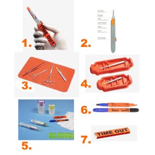 Sandel Medical Industries # K-911-10 - KIT, SAFETY, TIME OUT, SAFETY SCALPAL, 24/CS