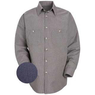 VF Workwear # SP10EXXL - SHIRT, UNISEX WORK, 65P/35C, L / S, BLUE / CHAR,, EACH
