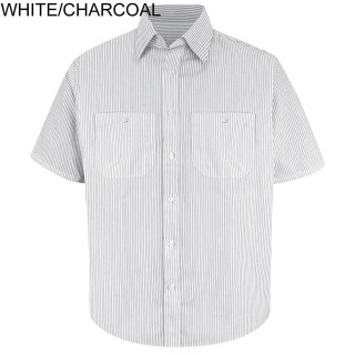 VF Workwear # SP60CW3XL - SHIRT, MENS SS, WHT / GREY STR, DRESS SHIRT, 3, EACH