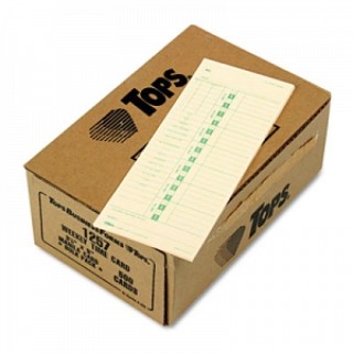 Tops Business Forms # 1257 - CARD, TIME, ACR, 3.5X9, 5/BX