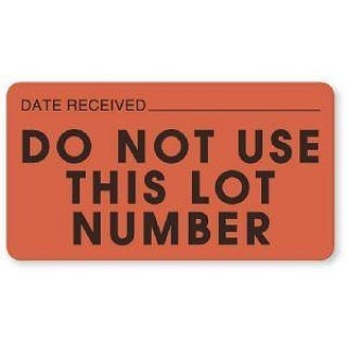 United Ad Label # LR142 - LABEL, DATE RECEIVED-DO NOT USE-(FL RED, EACH