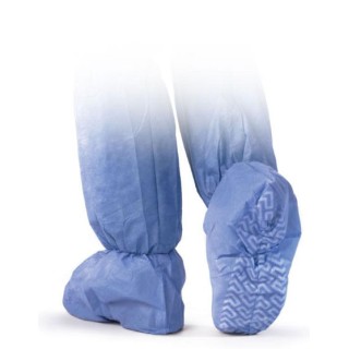 Medline # NON27143XL - Non-Skid Multi-Layer / Poly Boot Covers, Blue, X-Large (up to men